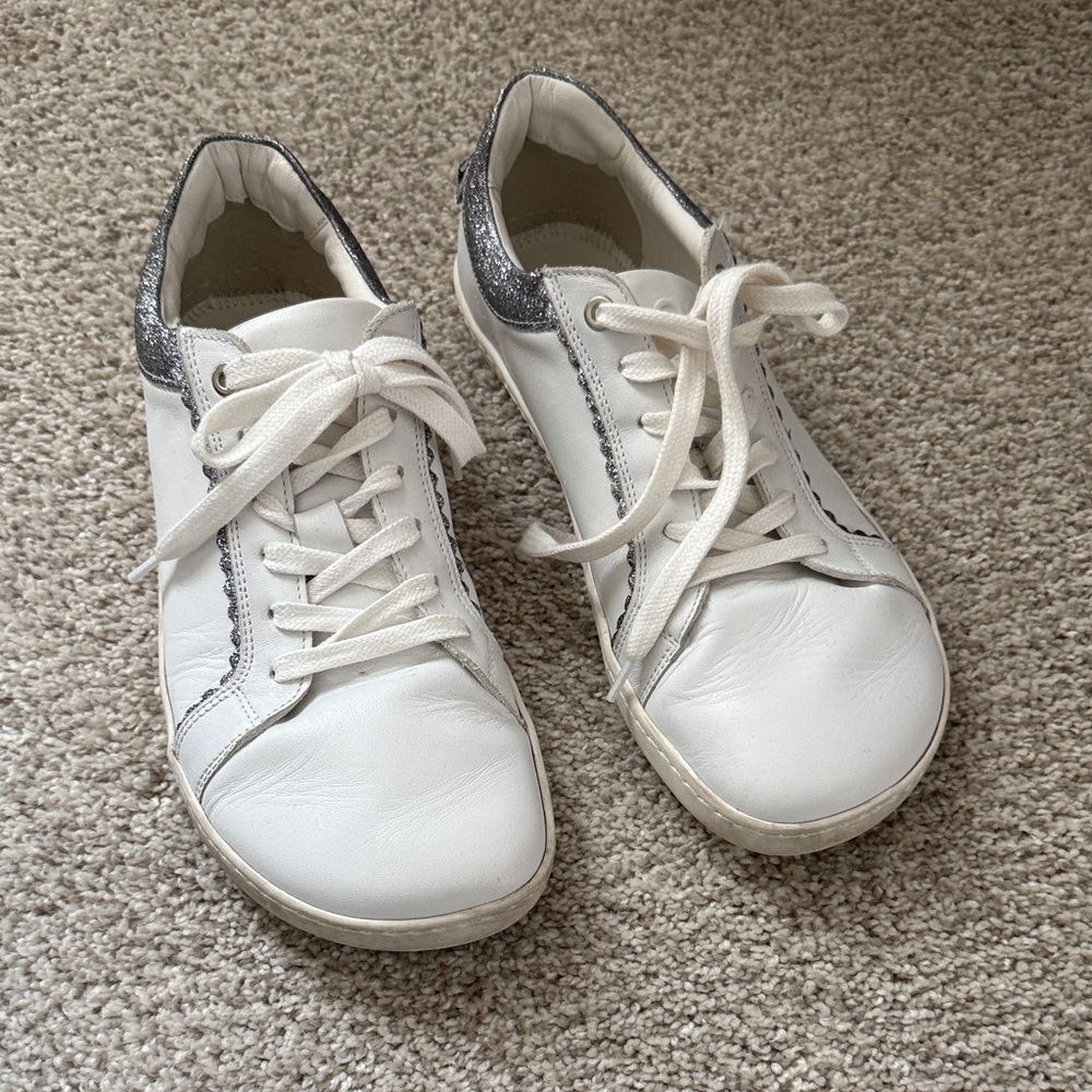 Shapen Barefoot Shoes White Glitter Leather Women's Feelin Chic Sneakers 9 / 40